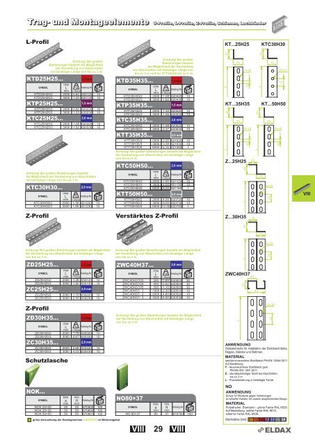 Kabelrinnen â System H42 Kabelrinnen â System H42