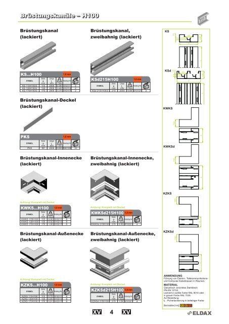 Kabelrinnen â System H42 Kabelrinnen â System H42