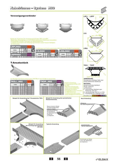 Kabelrinnen â System H42 Kabelrinnen â System H42