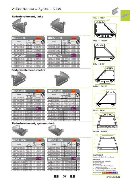 Kabelrinnen â System H42 Kabelrinnen â System H42