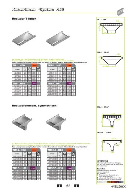 Kabelrinnen â System H42 Kabelrinnen â System H42