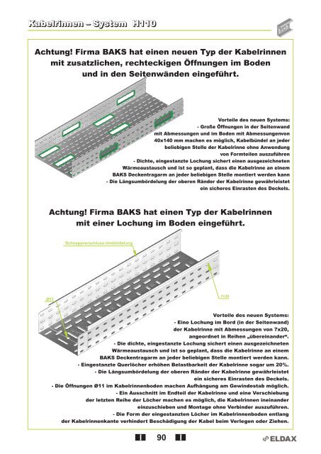 Kabelrinnen â System H42 Kabelrinnen â System H42