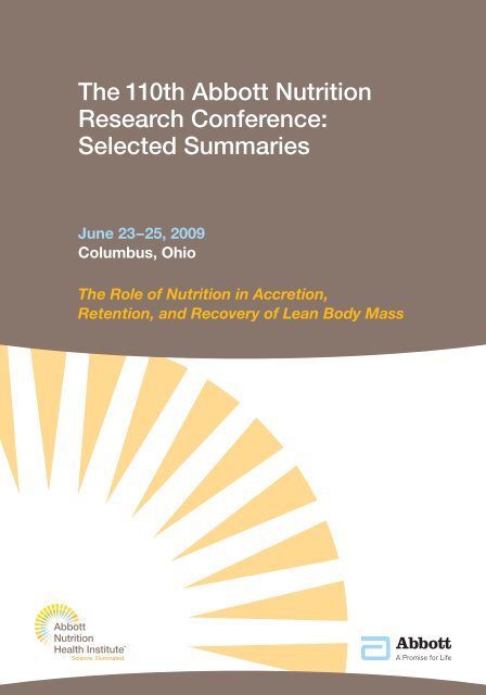 The 110th Abbott Nutrition Research Conference: Selected ...