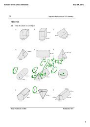 Corrections to yesterday's classwork - Grade 10 Math