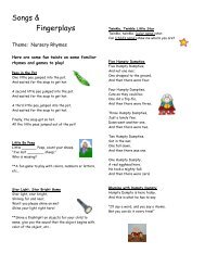 fingerplays nursery rhymes 12 - Preschool