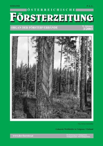 Ausgabe 3/2003 - Der Verband Ãsterreichischer FÃ¶rster