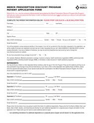 merck prescription discount program patient application form - Januvia