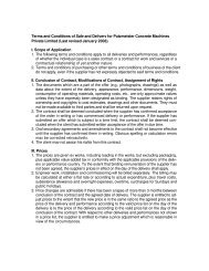 Terms and Conditions of Sale and Delivery for Putzmeister Concrete ...