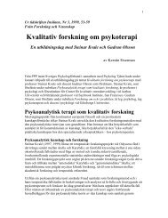 Kvalitativ forskning om psykoterapi