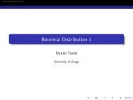 Binomial Distribution 1 - University of Otago