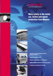 More safety in the motor car. Active anti-pinch protection from Mayser.