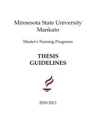 Research Guidelines for Masters Thesis - Minnesota State ...
