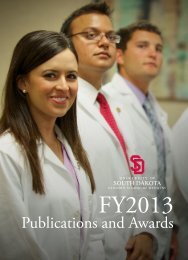 Publications and Awards - University of South Dakota