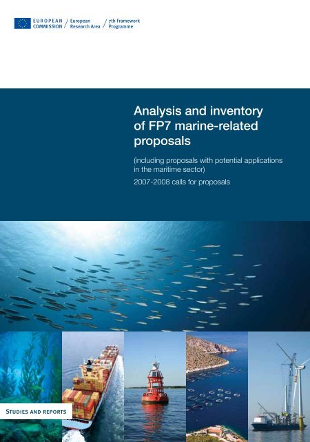 Analysis and inventory of FP7 marine-related proposals - European ...