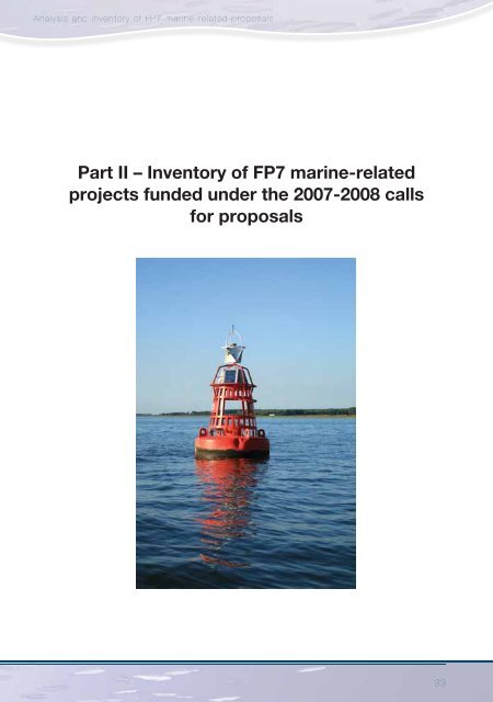 Analysis and inventory of FP7 marine-related proposals - European ...