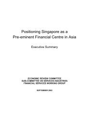 Positioning Singapore as a Pre-eminent Financial Centre in Asia