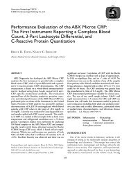 Performance Evaluation of the ABX Micros CRP - Carden Jennings ...