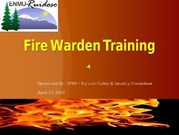 Fire Warden Training