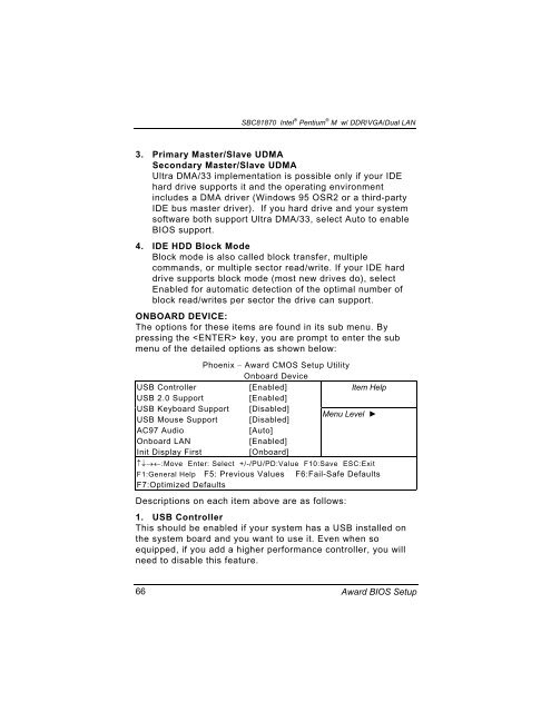 SBC81870 SERIES USER'S MANUAL VERSION A1 SEPTEMBER ...