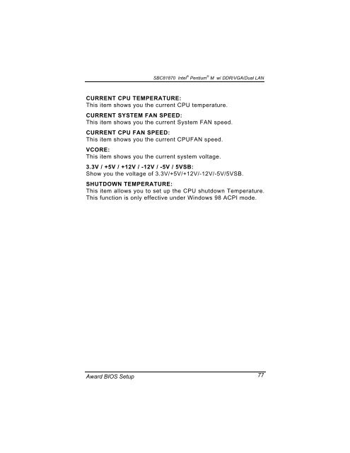 SBC81870 SERIES USER'S MANUAL VERSION A1 SEPTEMBER ...