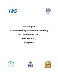 Friction Welding & Friction Stir Welding - UNIDO-ICAMT