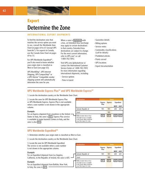 2005 UPS Rate and Service Guide