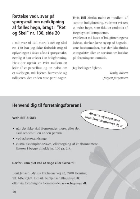 Sep. 131 - Foreningen af Hegnsyn i Danmark
