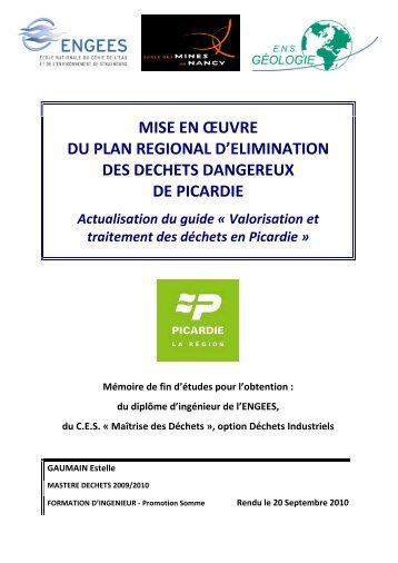 RAPPORT DE STAGE DE FIN D'ETUDES - ENGEES