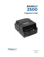 BANKjet 2500 Programmer's Guide - TransAct