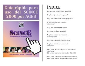 Guía rápida para uso del SCINCE 2000 por AGEB - Universidad ...