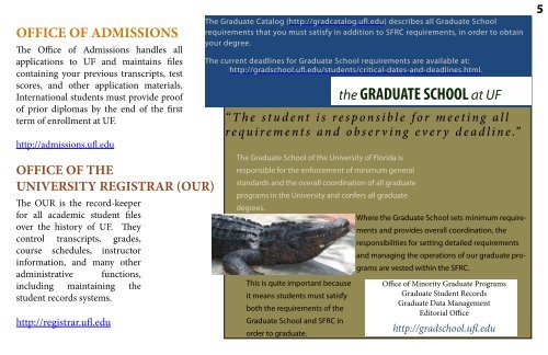 Graduate Handbook - School of Forest Resources & Conservation ...