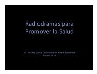 Radiodramas para Promover la Salud - Iuhpe ...