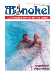 Nr. 78 · 13. Jahrgang - Monokel - Das Magazin für ein aktives Leben