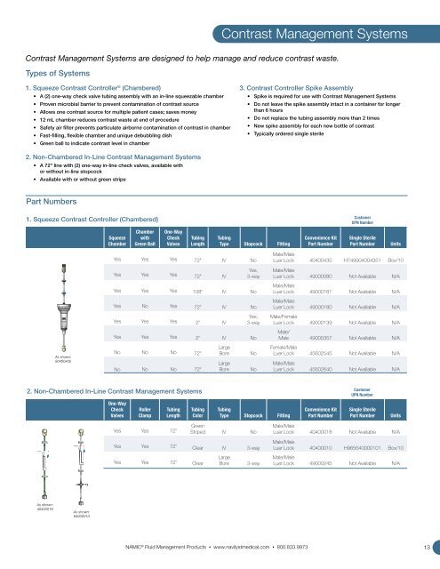 Fluid Management Catalog - Navilyst medical