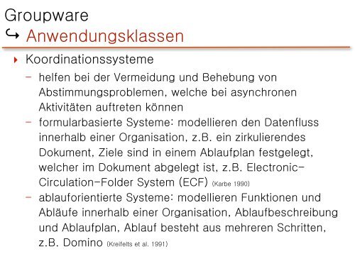 Grundlagen von CSCW-Systemen - Personen