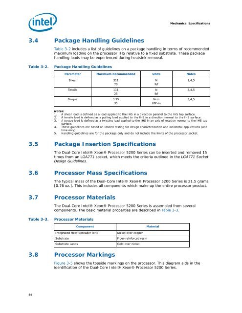 Dual-Core Intel® Xeon® Processor 5200 Series