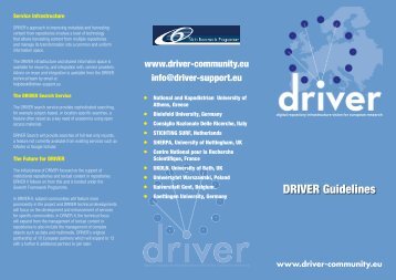 DRIVER Guidelines leaflet