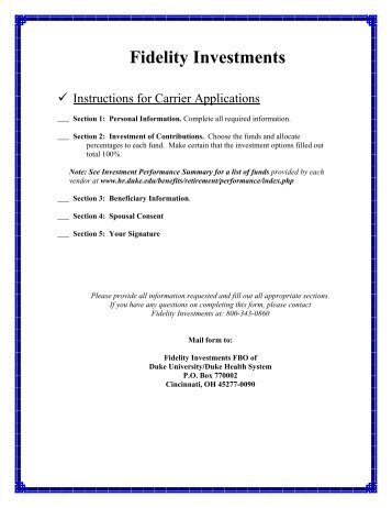 Fidelity Investments - Duke University