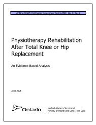 Physiotherapy Rehabilitation After Total Knee or Hip ... - Ontario