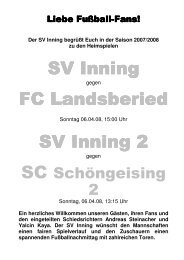 Trainer - SV Inning am Ammersee