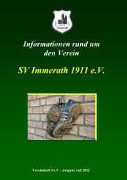 Freitag den 7. September 2012 ab 16:00 Uhr - SV Immerath 1911 eV