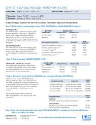 2011-2012 SCHOOL AND GOLF TUITION RATE ... - IMG Academy