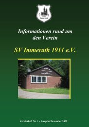 Vereinszeitschrift - SV Immerath 1911 eV