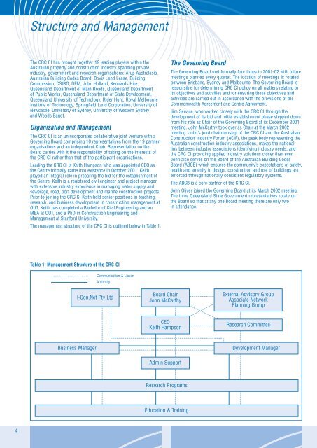 Annual Report 2001-02 - Construction Innovation