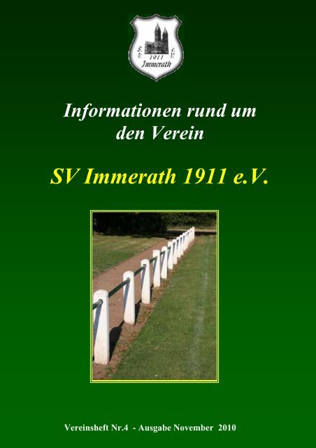 Jahresabschlussfeier 2010 - SV Immerath 1911 eV