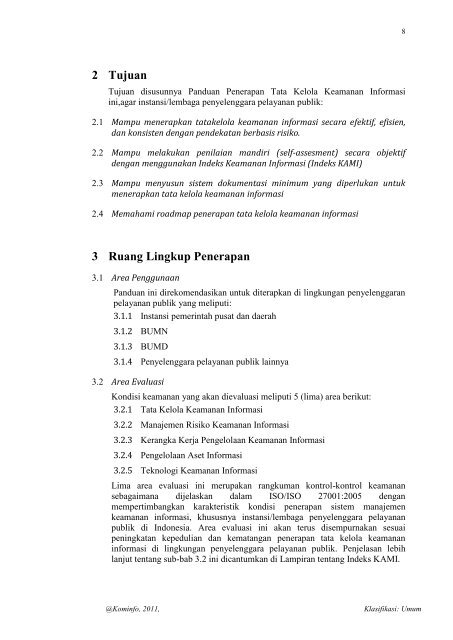 Panduan Penerapan Tata Kelola Keamanan Informasi bagi ...