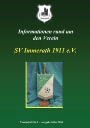 Vereinszeitschrift - SV Immerath 1911 eV