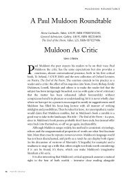 A Paul Muldoon Roundtable Muldoon As Critic - The Poetry Society