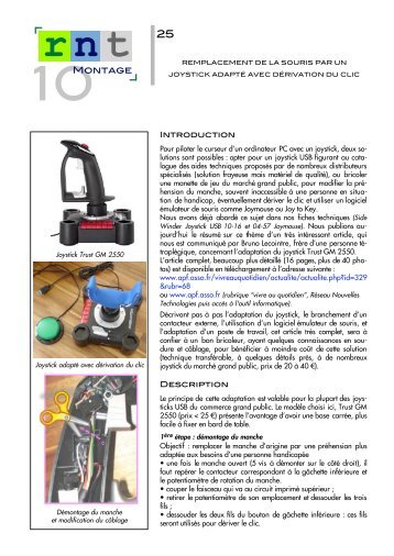 Remplacement de la souris par un joystick adaptÃƒÂ© - Moteurline - APF