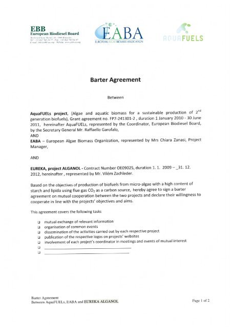 Free Barter Agreement Template